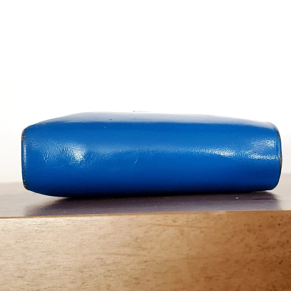 Brentshire Montgomery Wards 1950's Cobalt Blue Leather Bi-Fold Wallet